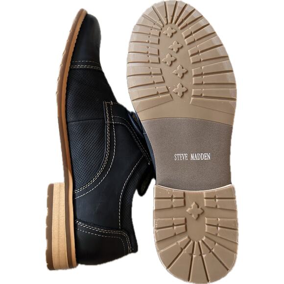 Steve Madden CHAYS Men’s Oxford Shoes – Navy Nubuck – Size 11 New - Picture 4 of 7